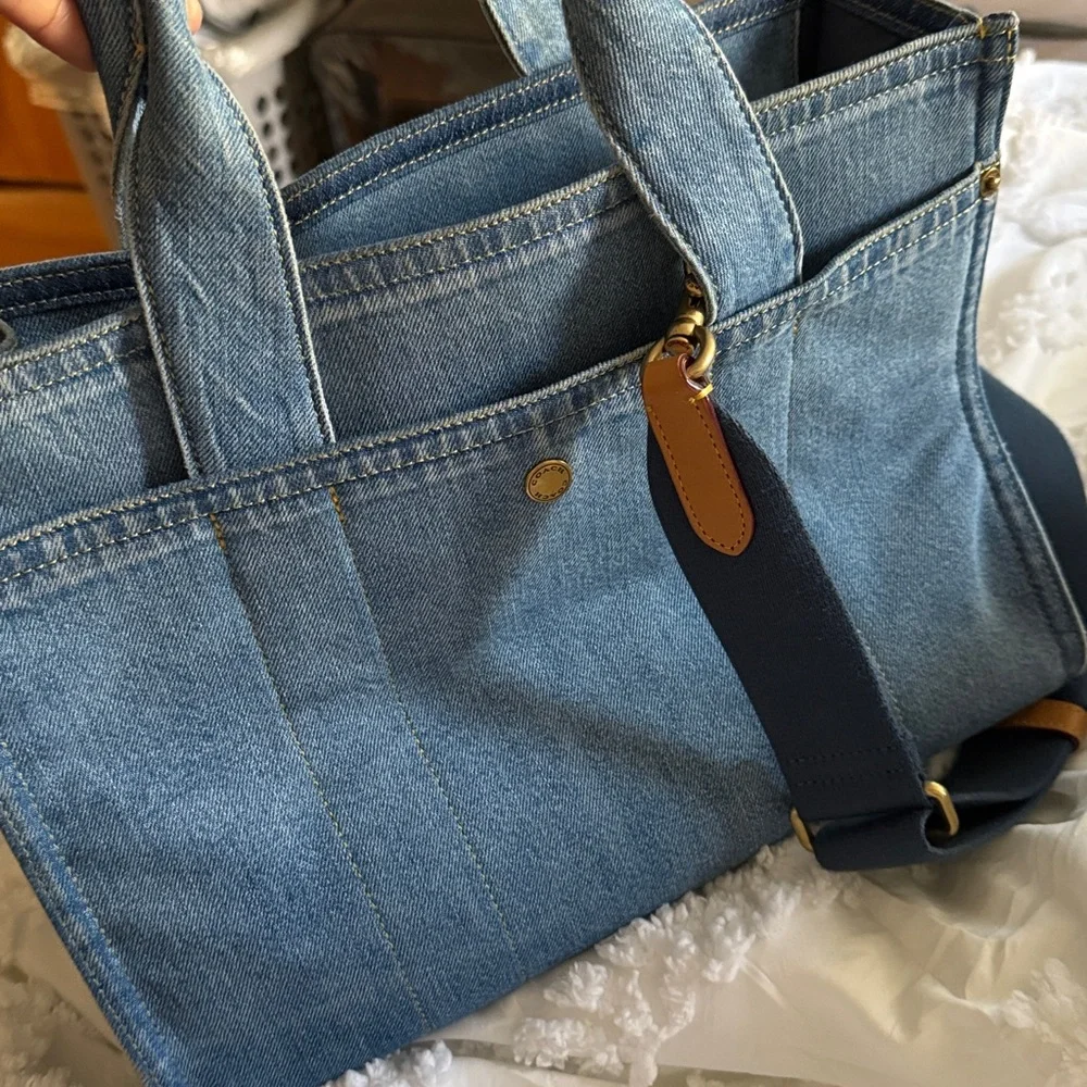 Coach Denim Blue Tote Bag - Picture 7 of 15
